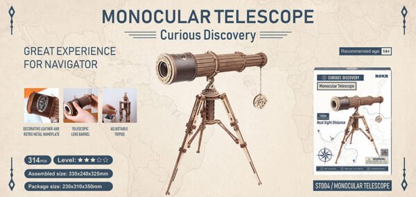 AstroScope 3D Puzzle Monokulärt teleskop 3D-pussel